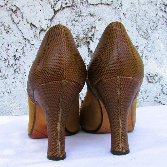 Cole Haan tan suede brown leather pumps 7.5B - Picture 6 of 7